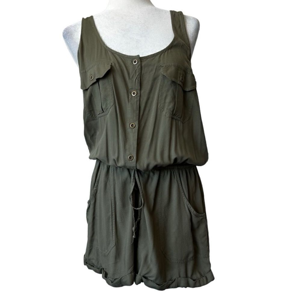 American Eagle Romper Military  Green Sleeveless Y2K SZ L